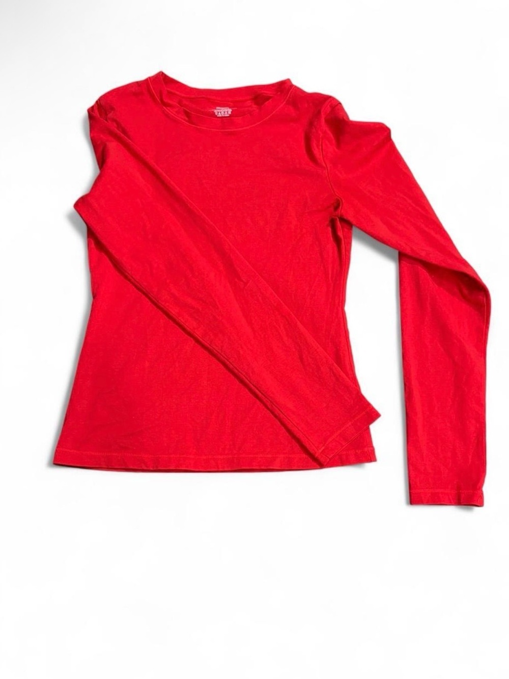 Women's Red Long-Sleeve Crewneck Tee